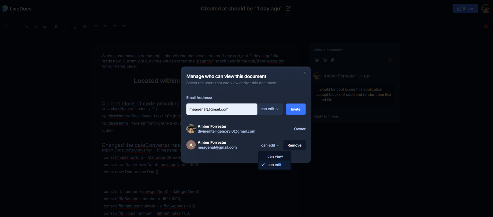 LiveDocs: Real-Time Collaboration